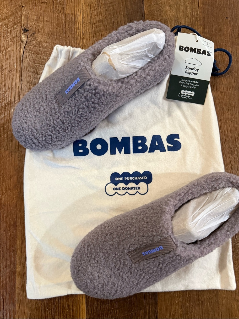 NWT Bombas Women’s Sunday Slippers in Dusty Purple Sz 6.5 - 7